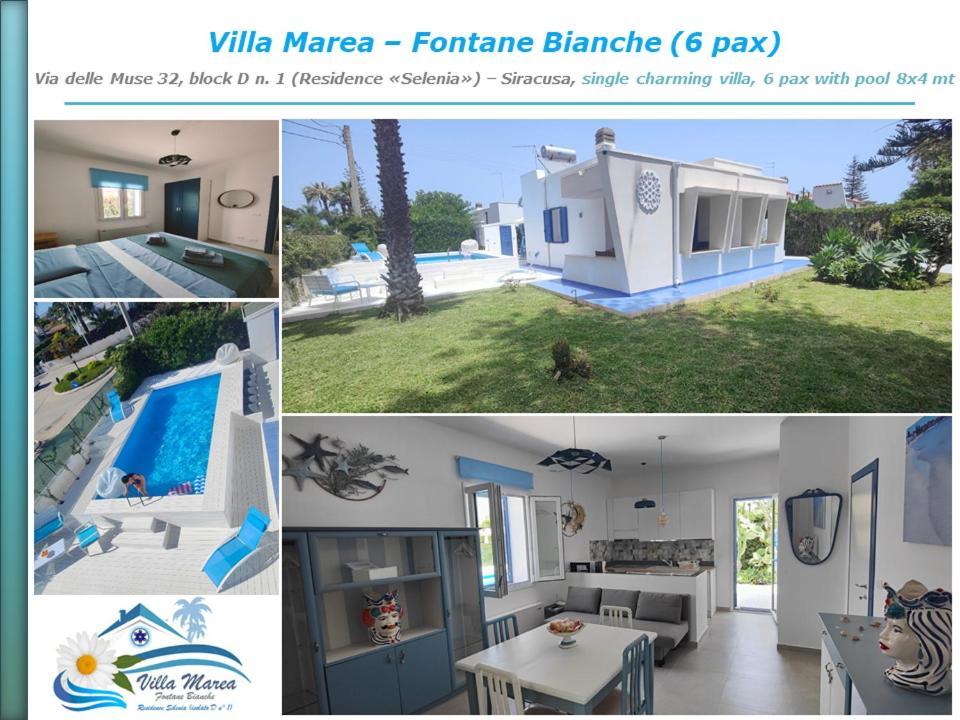 Pool Seaside Relais - Ville Ninfea, Marea, Rosa E Cassiopea Fontane Bianche Exterior photo